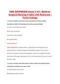 PNR 206&sol;PNR206 Final Exam  V1-3 &vert; Medical Surgical Nursing II Q&A with Rationale &vert; Fortis College