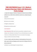 PNR 206&sol;PNR206 Exam 3 V1-3 &vert; Medical Surgical Nursing II Q&A with Rationale &vert; Fortis College
