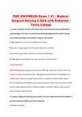 PNR 206&sol;PNR206 Exam 1 V1-3 &vert; Medical Surgical Nursing II Q&A with Rationale &vert; Fortis College