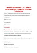 PNR 206&sol;PNR206 Exam 2  V1-3 &vert; Medical Surgical Nursing II Q&A with Rationale &vert; Fortis College