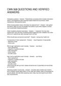 CMN 568 QUESTIONS AND VERIFIED ANSWERS