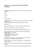 CMN 568 - UNIT 6 QUESTIONS AND VERIFIED ANSWERS