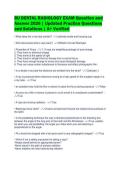 BU DENTAL RADIOLOGY EXAM Question and&NewLine;Answer 2026 &vert; Updated Practice Questions&NewLine;and Solutions &vert; A&plus; Verified