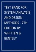 Test Bank System Analysis and Design Methods 7th Edition Whitten & Bentley A&plus;