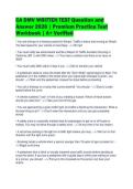 CA DMV WRITTEN TEST Question and&NewLine;Answer 2026 &vert; Premium Practice Test&NewLine;Workbook &vert; A&plus; Verified