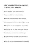 HEENT DOCUMENTATION SHADOW HEALTH&NewLine;COMPLETE STUDY GUIDE 2026&NewLine;