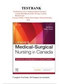 Test Bank for Lewis's Medical-Surgical Nursing in Canada 5th Edition by Jeffrey Kwong&comma; Courtney Reinisch&comma; Jane Tyerman&comma; Shelley Cobbett&comma; Debra Hagler&comma; Mariann Harding&comma; and Dott Complete Test Bank All Chapters Included