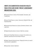 HEENT DOCUMENTATION SHADOW HEALTH&NewLine;HEAD EYES EARS NOSE THROAT ASSESSMENT&NewLine;BREAKDOWN 2026