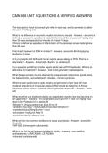 CMN 568 UNIT 1 QUESTIONS & VERIFIED ANSWERS