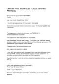 CMN 568 FINAL EXAM QUESTIONS & VERIFIED ANSWERS