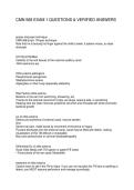 CMN 568 EXAM 1 QUESTIONS & VERIFIED ANSWERS