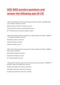 GCD 3022 practice questions and answer the following quiz &lpar;9-13&rpar;