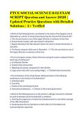 FTCE SOCIAL SCIENCE 6-12 EXAM&NewLine;SCRIPT Question and Answer 2026 &vert;&NewLine;Updated Practice Questions with Detailed&NewLine;Solutions &vert; A&plus; Verified
