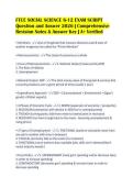 FTCE SOCIAL SCIENCE 6-12 EXAM SCRIPT&NewLine;Question and Answer 2026 &vert; Comprehensive&NewLine;Revision Notes & Answer Key &vert; A&plus; Verified&NewLine;