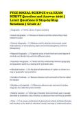 FTCE SOCIAL SCIENCE 6-12 EXAM&NewLine;SCRIPT Question and Answer 2026 &vert;&NewLine;Latest Questions & Step-by-Step&NewLine;Solutions &vert; Grade A&plus;