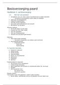 Volledige samenvatting van basisverzorging &plus; paard met lesnotities