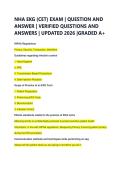 NHA EKG &lpar;CET&rpar; EXAM &vert; QUESTION AND &NewLine;ANSWER &vert; VERIFIED QUESTIONS AND &NewLine;ANSWERS &vert; UPDATED 2026 &vert;GRADED A&plus;
