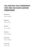 POUL 1010E EXAM 1 COMPREHENSIVE STUDY &NewLine;SHEET 2026 SOLVED QUESTIONS PREMIUM &NewLine;BUNDLE 