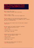 TREC Home Inspector Exam Questions with 100&percnt; Correct Answers