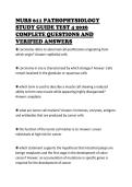 NURS 611 PATHOPHYSIOLOGY&NewLine;STUDY GUIDE TEST 4 2026&NewLine;COMPLETE QUESTIONS AND&NewLine;VERIFIED ANSWERS&NewLine;