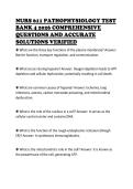 NURS 611 PATHOPHYSIOLOGY TEST&NewLine;BANK 4 2026 COMPREHENSIVE&NewLine;QUESTIONS AND ACCURATE&NewLine;SOLUTIONS VERIFIED&NewLine;