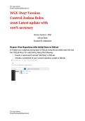 WGU D197 Version Control Joshua Boles 2026 Latest update with 100&percnt; accuracy