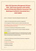 WGU C215 Operations Management OA Exam &NewLine;2026 &ndash; 300 Practice Questions with Verified &NewLine;Answers & Rationales &lpar;Objective Assessment Test &NewLine;Bank&rpar; Expert Verified For Guaranteed Pass &vert;  &NewLine;Latest Update