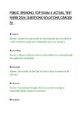 PUBLIC SPEAKING TOP EXAM 4 ACTUAL TEST &NewLine;PAPER 2026 QUESTIONS SOLUTIONS GRADED &NewLine;A&plus; 