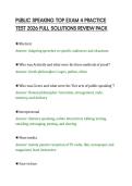 PUBLIC SPEAKING TOP EXAM 4 PRACTICE &NewLine;TEST 2026 FULL SOLUTIONS REVIEW PACK 