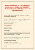 Herzing University NSG 233 &sol; NSG233&colon; Medical&NewLine;Surgical Nursing II HESI Exit Exam &lpar;2026&sol;2027&rpar; &ndash; &NewLine;300 Practice Questions with Verified Answers and &NewLine;Detailed Rationales
