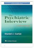 Test Bank for The Psychiatric Interview 4th Edition by Daniel J&period; Carlat &vert; Complete Questions & Verified Answers &lpar;2026 Update&rpar;