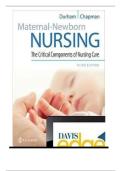 Test Bank for Maternal-Newborn Nursing&colon; The Critical Components of Nursing Care 3rd Edition by Roberta Durham & Linda Chapman &vert; Complete Exam Questions & Answers &lpar;Latest Update&rpar;