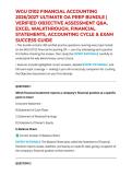 WGU D102 FINANCIAL ACCOUNTING 2026&sol;2027 ULTIMATE OA PREP BUNDLE &vert; VERIFIED OBJECTIVE ASSESSMENT Q&A&comma; EXCEL WALKTHROUGH&comma; FINANCIAL STATEMENTS&comma; ACCOUNTING CYCLE & EXAM SUCCESS GUIDE