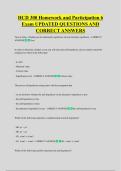 HCD 300 Homework and Participation 6 &NewLine;Exam UPDATED QUESTIONS AND &NewLine;CORRECT ANSWERS