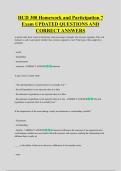 HCD 300 Homework and Participation 7 &NewLine;Exam UPDATED QUESTIONS AND &NewLine;CORRECT ANSWERS