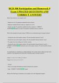 HCD 300 Participation and Homework 9 &NewLine;Exam UPDATED QUESTIONS AND &NewLine;CORRECT ANSWERS