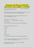 Biostatistics Hcd 300 Exam UPDATED &NewLine;QUESTIONS AND CORRECT ANSWERS