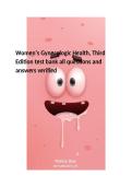 Test Bank Women&rsquo;s Gynecologic Health 3rd Edition All Questions and Answers Verified A&plus;