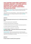 CMA CHAPTER 1 EXAM PREP QUESTIONS & ANSWERS 2026&sol;2027 &vert; CERTIFIED MEDICAL ASSISTANT STUDY GUIDE &vert; VERIFIED PRACTICE TEST&comma; REVIEW QUESTIONS & DETAILED SOLUTIONS