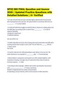 SPCE 680 FINAL Question and Answer&NewLine;2026 &vert; Updated Practice Questions with&NewLine;Detailed Solutions &vert; A&plus; Verified