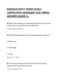 RADIATION SAFETY PASSED EXAM 2 &NewLine;CERTIFICATION ASSESSMENT 2026 VERIFIED &NewLine;ANSWERS GRADED A&plus;
