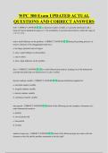 WPC 300 Exam UPDATED ACTUAL &NewLine;QUESTIONS AND CORRECT ANSWERS