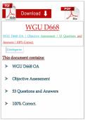 WGU D668 OA &vert; Objective Assessment &vert; 53 Questions and Answers &vert; 100&percnt; Correct&period;