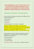 APEA PRESCRIBING EXAM V1 NEWEST 2026 ACTUAL &NewLine;EXAM TEST BANK&vert; COMPLETE 400 REAL EXAM &NewLine;QUESTIONS AND CORRECT DETAILED ANSWERS &NewLine;&lpar;VERIFIED ANSWERS&rpar; ALREADY GRADED A&plus; &lpar;MOST RECENT&excl;&excl;&rpar; 
