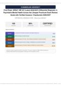 NR 547 Differential Diagnosis Psychiatric Mental Health Bundle Actual Exam 2026&sol;2027 &ndash; Pass Guaranteed &ndash; Detailed Rationales &vert; 100&percnt; Verified &ndash; A&plus; Graded