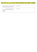 HMGT 3240 Final exam ACTUAL UPDATED QUESTIONS AND CORRECT ANSWERS