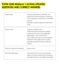 POPM 3240 Midterm 1 ACTUAL UPDATED &NewLine;QUESTIONS AND CORRECT ANSWERS 