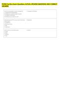 POPM Practice Exam Questions ACTUAL UPDATED QUESTIONS AND CORRECT &NewLine;ANSWERS