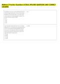 Midterm 2 Practice Questions ACTUAL UPDATED QUESTIONS AND CORRECT &NewLine;ANSWERS 