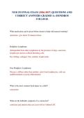 NUR 232 FINAL EXAM &lpar;2026-2027&rpar; QUESTIONS AND CORRECT ANSWERS GRADED A&plus; HONDROS COLLEGE